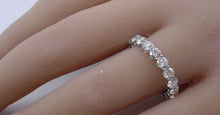Load image into Gallery viewer, Luminous Platinum 3.30 Ct Diamond Eternity Band Ring--GIA