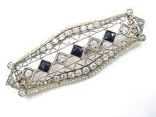 Charger l'image dans la galerie, Exquisite Edwardian Art Deco Platinum Topped Gold 2.00 cts. Diamond Pearl Brooch-- OEC Diamonds