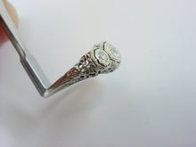 Charger l'image dans la galerie, Art Deco 3-Stone Diamond 18K White Gold Engagement Dinner Ring-Orange Blossoms