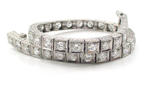 画像をギャラリービューアに読み込む, Iconic Art Deco Platinum 4.00 Ct. Diamond Straight Line Tennis Bracelet