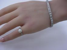 画像をギャラリービューアに読み込む, Iconic Art Deco Platinum 4.00 Ct. Diamond Straight Line Tennis Bracelet