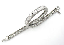 画像をギャラリービューアに読み込む, Iconic Art Deco Platinum 4.00 Ct. Diamond Straight Line Tennis Bracelet