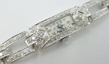 Load image into Gallery viewer, Art Deco Platinum 2.00 Ct. Diamond 3/4 Bracelet Dinner Watch