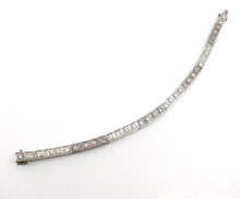 Load image into Gallery viewer, Unusual Art Deco Platinum 2.00 Ct. Diamond Strap Straight Line Bracelet
