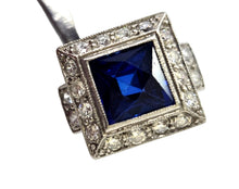 Load image into Gallery viewer, Lovely Art Deco Diamond Platinum Halo Engagement Cocktail Ring