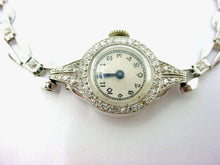 Load image into Gallery viewer, Vintage Art Deco Platinum Diamond 14k White Gold Bracelet Watch