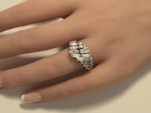 Load image into Gallery viewer, Unusual Platinum 1.80 Ct Mixed Cut VS Diamond Vintage Cocktail Ring