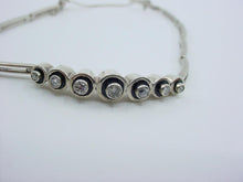 Load image into Gallery viewer, Edwardian Diamond Enamel White Gold Link Bracelet
