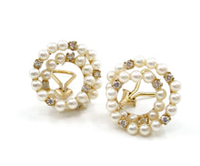 Carica l'immagine nel visualizzatore di Gallery, Luminous 14K Pearl & Diamond Swirl Roller-Coaster Ear clips