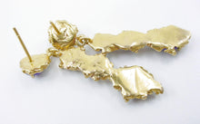 Load image into Gallery viewer, Vibrant Blue Lapis Lazuli Artisan Custom Made 14k Gold Drop Earrings