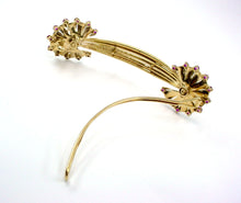 Load image into Gallery viewer, Stunning 1940's Retro Ruby Diamond Sapphire 14k Gold Barrette