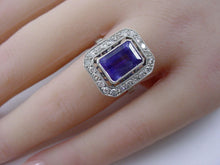 Carica l'immagine nel visualizzatore di Gallery, Romantic Amethyst Diamond Platinum Halo Engagement Cocktail Ring