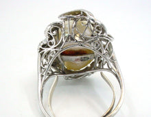 Carica l'immagine nel visualizzatore di Gallery, Elegant Platinum Cultured Pearl VS Diamond Ring--20 mm
