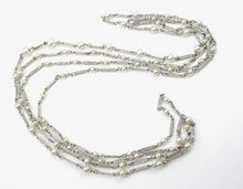 Charger l'image dans la galerie, SALE--Mary Tyler Moore Custom Cultured Pearl Long Chain 18k Continuous Necklace--38"