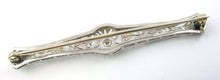 Charger l'image dans la galerie, Platinum Antique Old European Cut Diamond Bar Pin Brooch