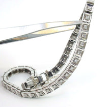 Load image into Gallery viewer, SALE--Vintage Classic Diamond Box Link 14k Stacking Strap Bracelet--10 Grams