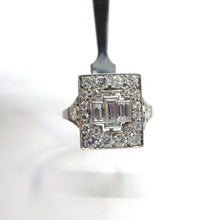 Load image into Gallery viewer, Art Deo Mixed Cut 1.14 Ct. VS1 Diamond Platinum Engagement Cocktail Ring