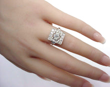 Load image into Gallery viewer, Art Deo Mixed Cut 1.14 Ct. VS1 Diamond Platinum Engagement Cocktail Ring