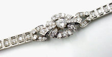 Load image into Gallery viewer, Vintage 2.75 Ct. Diamond 14k White Gold Embellished Front Bracelet--Small Wrist