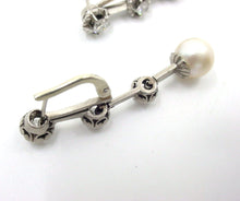 Load image into Gallery viewer, Antique 1.00 Ct. Old Cut Diamond Pearl Platinum Earrings