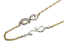 Load image into Gallery viewer, Antique Edwardian Period Platinum 14k Gold OEC Diamond Station Necklace-11 grams