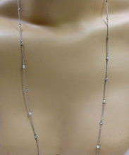 Load image into Gallery viewer, Antique Edwardian Platinum 1.42 Ct Diamond Pearl Long Chain Necklace