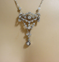 Load image into Gallery viewer, Rare Belle Époque Edwardian European 2.40 Ct Diamond Gold Ribbon Chain Necklace