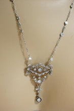 Load image into Gallery viewer, Rare Belle Époque Edwardian European 2.40 Ct Diamond Gold Ribbon Chain Necklace