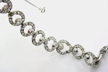 画像をギャラリービューアに読み込む, Rare Antique 7.00 Ct. Diamond Silver Fancy Link Bracelet