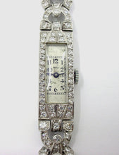Carica l'immagine nel visualizzatore di Gallery, Art Deco "Doxa" Platinum 2.00 Ct. Diamond 3/4 Bracelet Dinner Watch