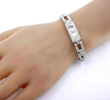 Load image into Gallery viewer, Art Deco Platinum 2.00 Ct. Diamond 3/4 Bracelet Dinner Watch