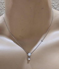 Charger l'image dans la galerie, Unusual Platinum Diamond Station Drop Chain Choker Target Necklace