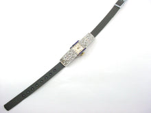 Load image into Gallery viewer, Swiss Art Deco Platinum Diamond Sapphire Dinner Watch--Monte Ancre