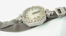 Carica l'immagine nel visualizzatore di Gallery, Art Deco Platinum 1.45 Old & OEC Diamond 18k Gold Dinner Watch Bracelet