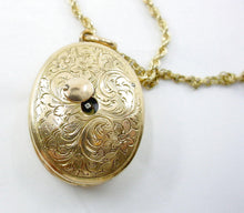 Load image into Gallery viewer, Rare Antique Music Box Locket & Key 14k Gold Pendant Necklace