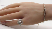 Load image into Gallery viewer, Edwardian Old Cut Diamond Platinum Topped 14k Gold Strap Bracelet
