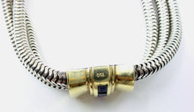 Load image into Gallery viewer, Retro Tiffany & Co. 1940s 18k Sapphire Silver Link Chain Bracelet