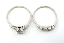 Load image into Gallery viewer, BLOWOUT Sale—Classic Diamond Platinum Palladium Wedding Ring Set