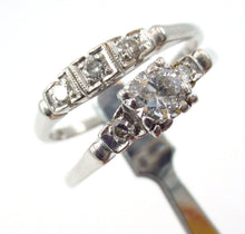 Load image into Gallery viewer, BLOWOUT Sale—Classic Diamond Platinum Palladium Wedding Ring Set
