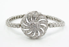 Load image into Gallery viewer, Vintage Platinum 3.00 Ct Diamond Circle 14k Gold Link Bracelet