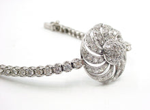 Load image into Gallery viewer, Vintage Platinum 3.00 Ct Diamond Circle 14k Gold Link Bracelet