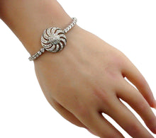 Load image into Gallery viewer, Vintage Platinum 3.00 Ct Diamond Circle 14k Gold Link Bracelet