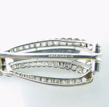 Load image into Gallery viewer, RARE Signed Art Deco DREICER Platinum 2.00 Ct. Old Cut Diamond Bow Ribbon Brooch