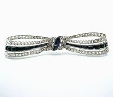 Load image into Gallery viewer, RARE Signed Art Deco DREICER Platinum 2.00 Ct. Old Cut Diamond Bow Ribbon Brooch