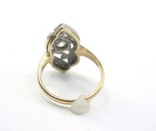画像をギャラリービューアに読み込む, Art Deco Diamond Navette 14k Bicolor Gold Cocktail Engagement Ring
