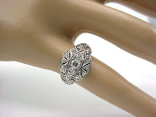 画像をギャラリービューアに読み込む, Art Deco Platinum Old Cut Diamond Dinner Bombe Cocktail Ring
