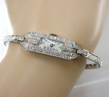 Carica l&#39;immagine nel visualizzatore di Gallery, Art Deco Diamond Bracelet Watch By Péry

