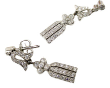 Load image into Gallery viewer, Lovely Platinum Vintage Antique 3-Tier 1.15 ct Diamond Drop Earrings
