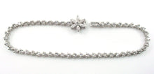 Charger l&#39;image dans la galerie, Classic Platinum 2.11 Ct Diamond Tennis with Star Snowflake Clasp Bracelet
