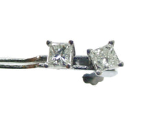 Carica l&#39;immagine nel visualizzatore di Gallery, SALE--Classic Platinum Diamond Stud Earrings--Princess Cut .40 Ct
